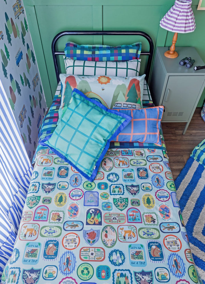 Capa de Edredom Infantil - Pescar e Acampar