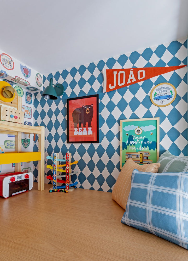 Papel de Parede infantil - Pipa Azul Petróleo