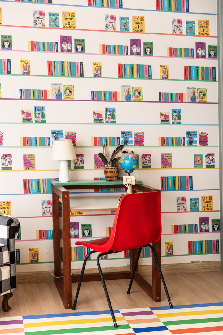 Papel de Parede Infantil - Biblioteca de Criança