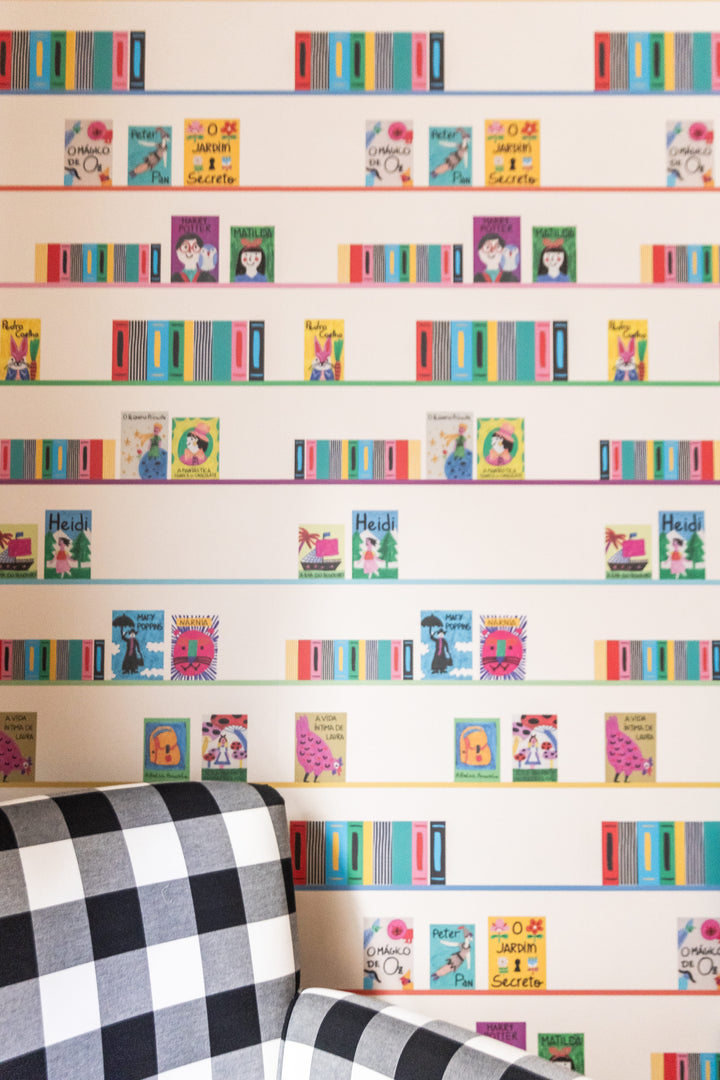 Papel de Parede Infantil - Biblioteca de Criança