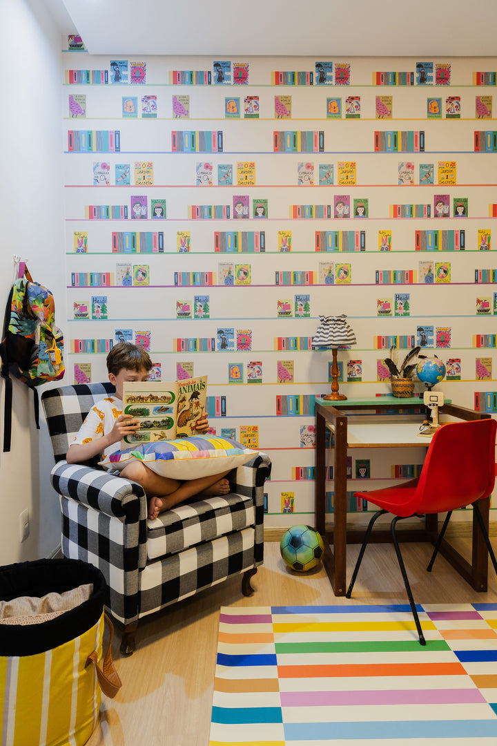 Papel de Parede Infantil - Biblioteca de Criança