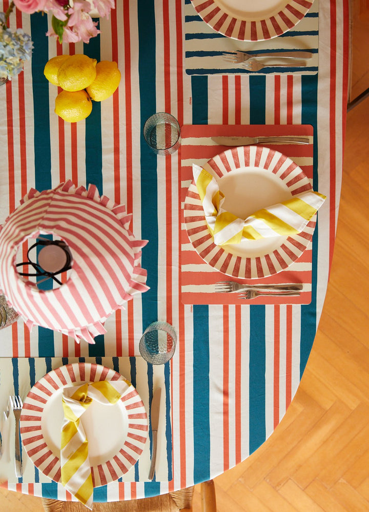 Toalha de Mesa com Babado - Listrado Il Mare