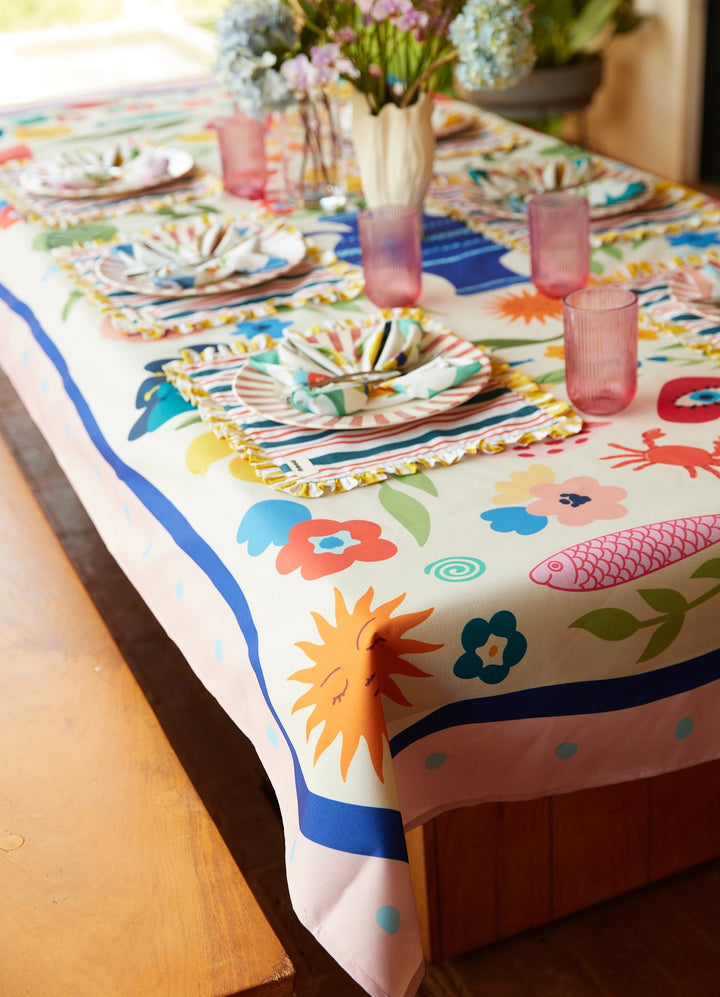 Toalha de Mesa Impermeável - Fiore Nel Vaso