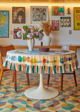 Toalha de Mesa Redonda - Vaso Da Fiori