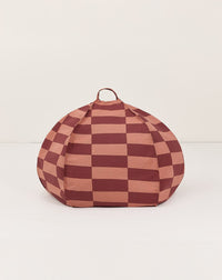 Pufe Nobodinoz Vibes Round - Maroon Tiles