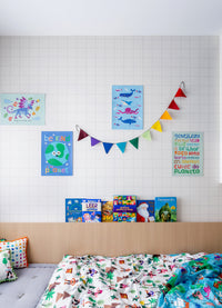 Papel de Parede Infantil - Quadriculado Grid Cinza