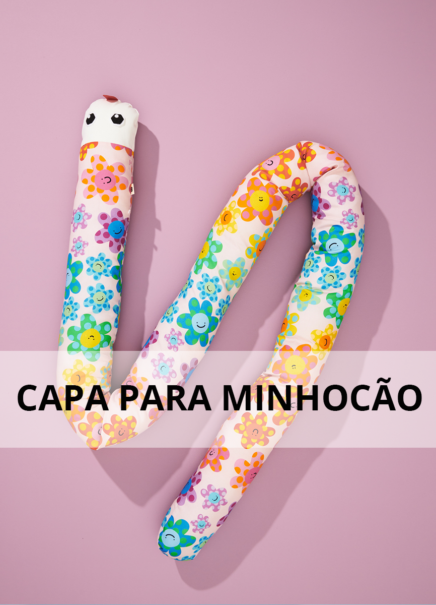 Capa para Protetor de Berço Minhocão - Happy Flowers