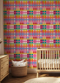Papel de Parede Infantil - Xadrez Radiante