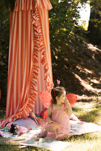 Tenda Infantil com Babado - Listrado Coral