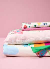 Kit Cama Completo Solteiro - Floresta de Cogumelos