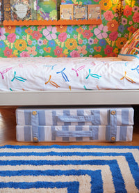 Colchonete Dobrável - Listrado Azul Céu