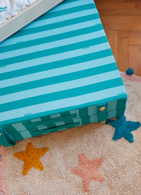 Colchonete Dobrável - Listrado Petróleo