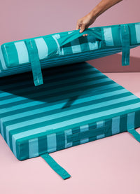 Colchonete Dobrável - Listrado Petróleo