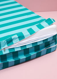 Colchonete Dobrável - Listrado Petróleo