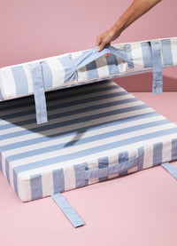 Colchonete Dobrável - Listrado Azul Céu