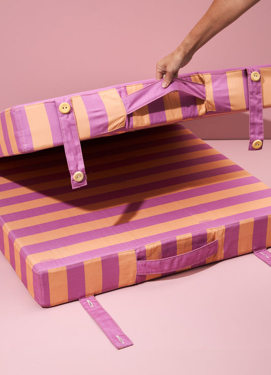 Colchonete Dobrável - Listrado Violeta