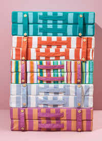 Colchonete Dobrável - Listrado Azul Céu