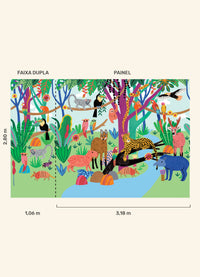 Papel de Parede Infantil Amazônia - Painel