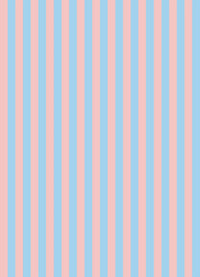 Papel de Parede Listra Fina - Rosa Doçura + Azul Céu