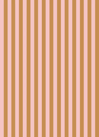 Papel de Parede Listra Fina - Rosa Doçura + Mostarda