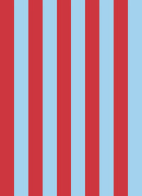 Papel de Parede Listra Larga - Cereja + Azul Céu