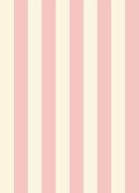 Papel de Parede Listra Larga - Creme + Rosa Doçura