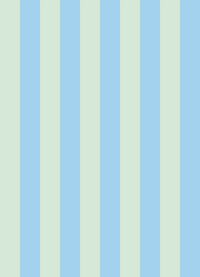 Papel de Parede Listra Larga - Menta + Azul Céu
