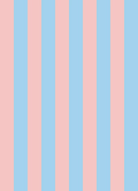 Papel de Parede Listra Larga - Rosa Doçura + Azul Céu