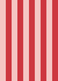Papel de Parede Listra Larga - Rosa Doçura + Cereja