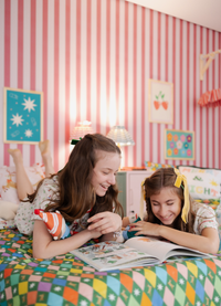 Papel de Parede Infantil - Listrado Cereja