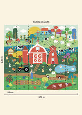 Papel de Parede Infantil Fazendinha - Painel