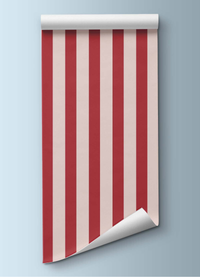 Papel de Parede Infantil - Listrado Cereja