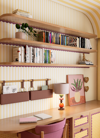 Papel de Parede Infantil - Listrado Fino Regular Amarelo Radiante