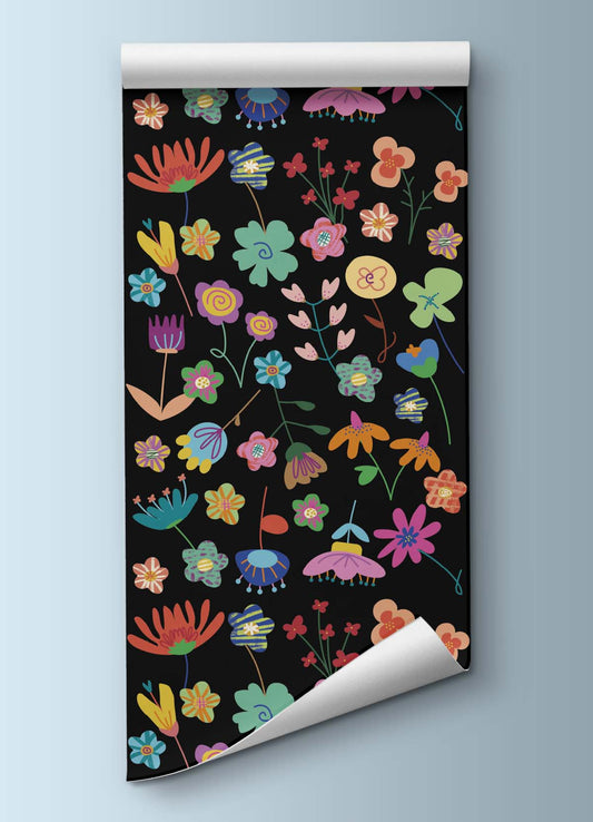 Papel de Parede Infantil - Anoitecer no Jardim