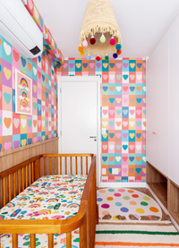 Papel de Parede Infantil - Coração Emoldurado