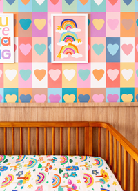 Papel de Parede Infantil - Coração Emoldurado