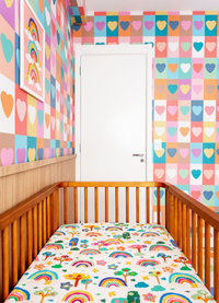 Papel de Parede Infantil - Coração Emoldurado