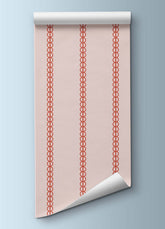 Papel de Parede Infantil - Listradinho Vermelho Ornamento