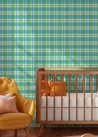 Papel de Parede Infantil - Xadrez Campo