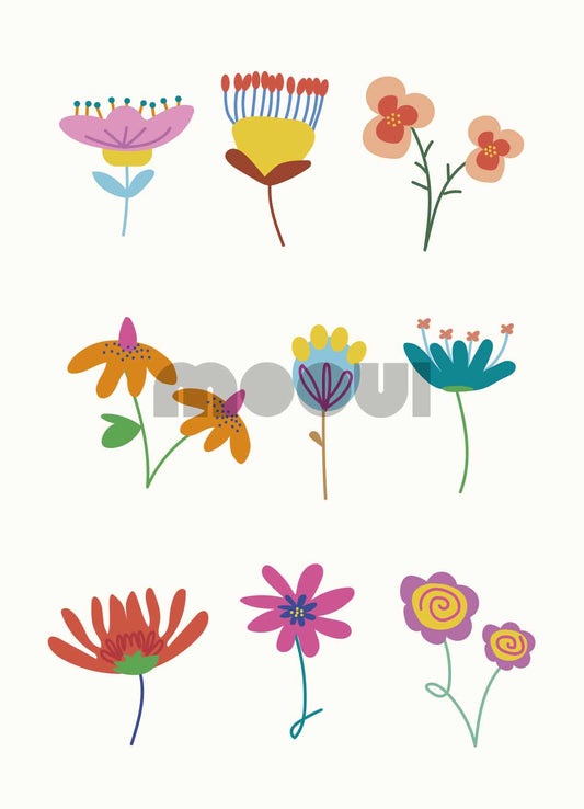 Pôster Infantil - Colecionando Flores