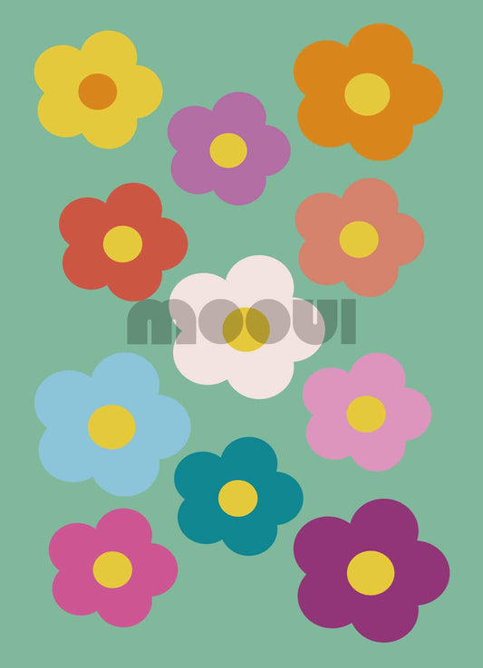 Pôster Infantil - Floral Colorido