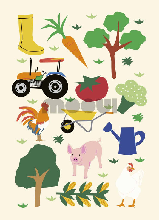 Pôster Infantil - Vida na Fazenda