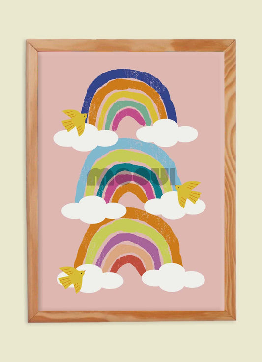 Pôster Infantil - 1, 2, 3 Arco-Íris