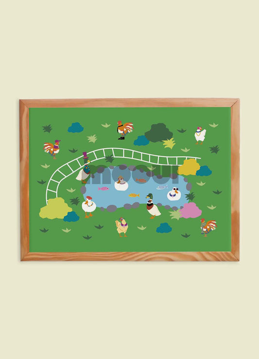 Pôster Infantil - Animais no Lago