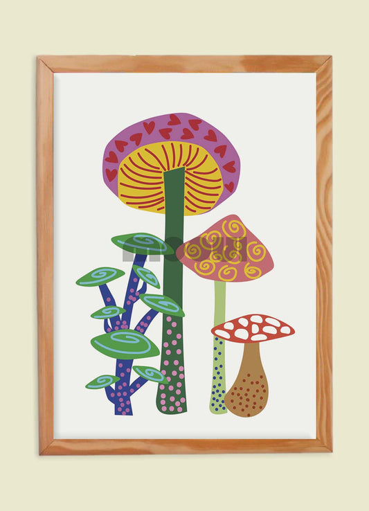 Pôster Infantil - Cogumelos Fantásticos