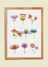 Pôster Infantil - Colecionando Flores