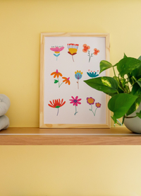 Pôster Infantil - Colecionando Flores