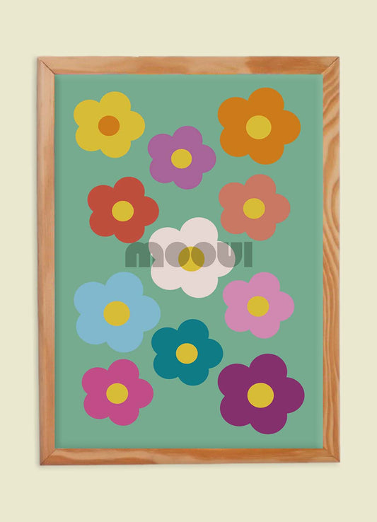 Pôster Infantil - Floral Colorido