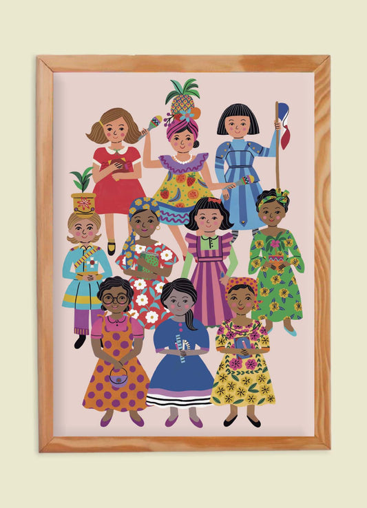 Pôster Infantil - Mulheres do Mundo