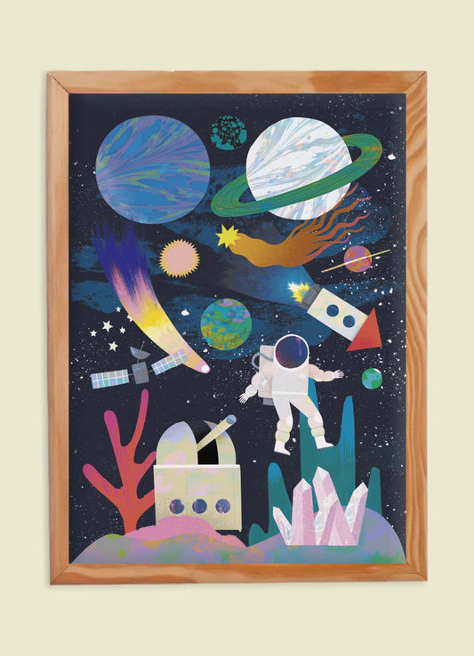 Pôster Infantil - Viagem ao Espaço